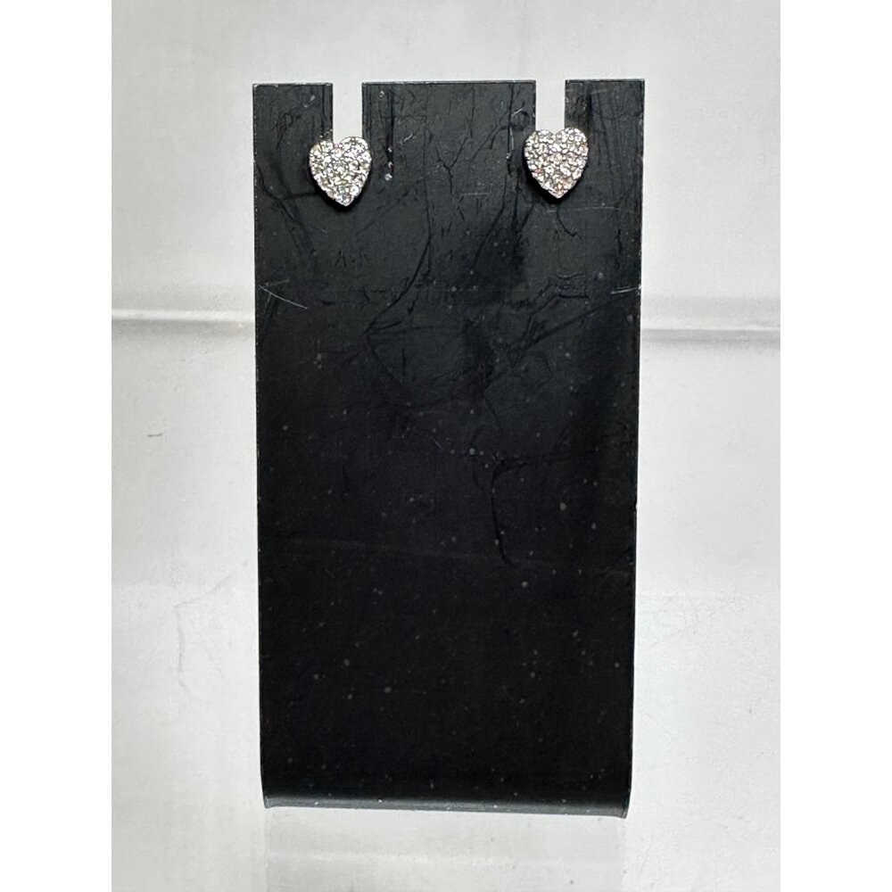 Heart-Shaped Rhinestone Stud Earrings Womens Fashion Jewelry Valentines Day